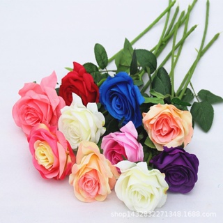 ดอกไม้ประดิษฐ์ Rose ผ้ากํามะหยี่ Rose งานแต่งงานตกแต่งบ้าน R…