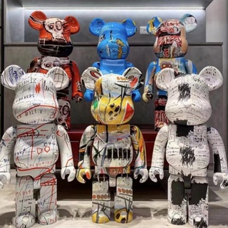 Bearbrick บล็อคตัวต่อ รูปหมี Van Gogh Splash Ink KAWS BAPE Levis Bear King 1000% สําหรับตกแต่งห้องนั่งเล่น