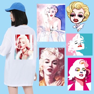 สติกเกอร์ ลาย Marilyn Monroe Iron on Patch ของขวัญ สําหรับตกแต่งเสื้อยืด DIY