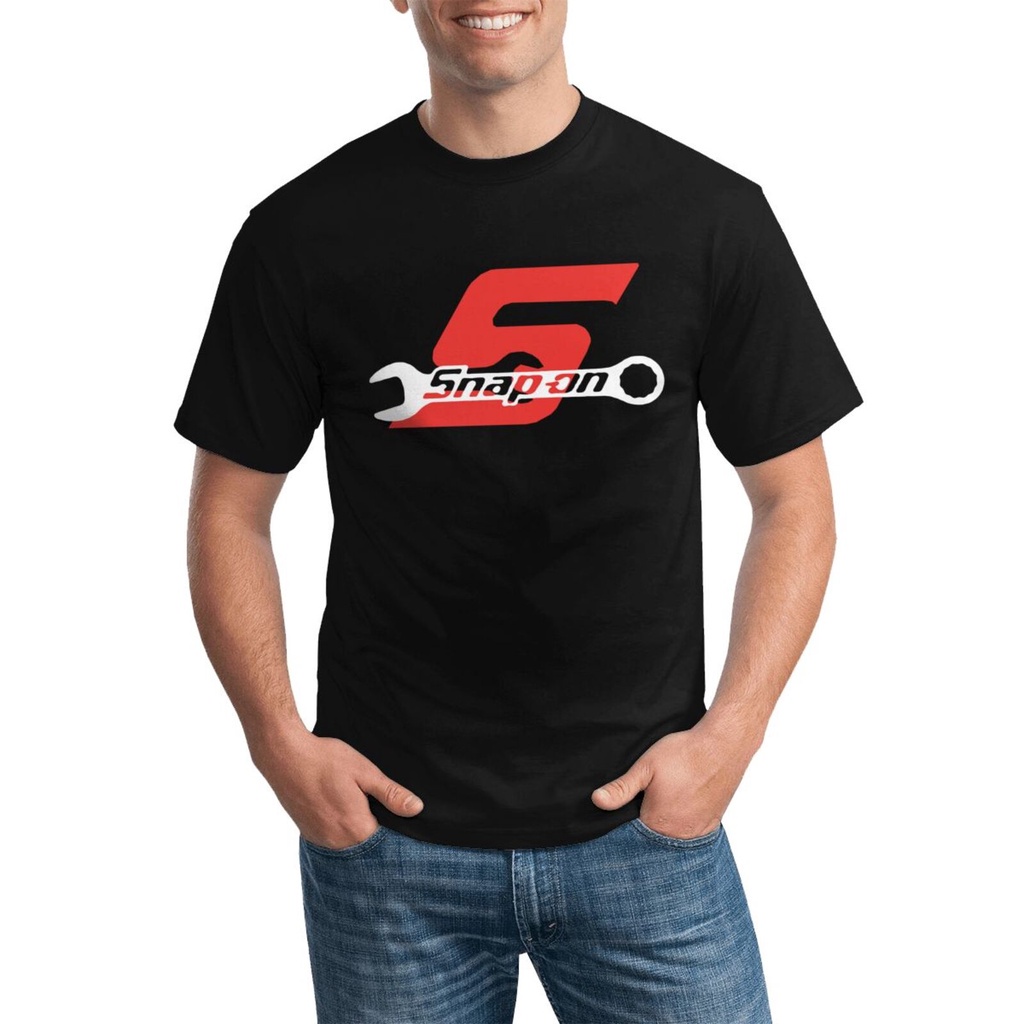 แฟชั่น Casual Snap On Tools Snap On Racing เสื้อยืดผู้ชายขนาดใหญ่เสื้อยืดด้านบน