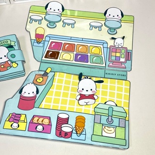 หนังสือแฮนด์เมด รูปไอศกรีม Sanrio Pacha Dog Doudou Book ขนาดเล็ก ของเล่นเสริมการเรียนรู้ สําหรับบ้านตุ๊กตา