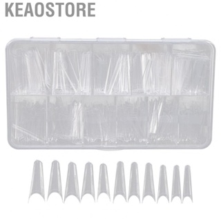 Keaostore 360pcs False Nail Tips Extra Long Trapezoidal Clear Nails Supplies NEW