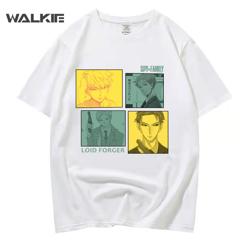 LSUWalkie Spy X Family Art Lloyd Forger เสื้อยืดลําลอง แขนสั้น ระบายอากาศ สําหรับผู้หญิง