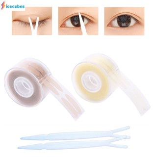 600 pcs S/l แต่งหน้า Clear Beige Eyelid Stripe Big Eyes ตกแต่งสติกเกอร์เปลือกตา Double Fold Eyelid เทป ICECUBES