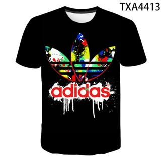 เสื้อยืดลําลอง แขนสั้น คอกลม พิมพ์ลาย shamrock 3 มิติ ทรงหลวม สไตล์เกาหลี ฮาราจูกุ หลากสี แฟชั่นฤดูร้อน สําหรับผู้ชาย และผู้หญิง 2023