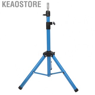 Keaostore Mannequin Head Tripod Wig Stand Holder Blue Multifunctional Professional Height Adjustable Rotatable for Cosmetology