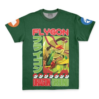 เสื้อยืด พิมพ์ลาย Flygon Pokemon Streetwear แฟชั่นสตรีท