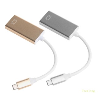 Treeling อะแดปเตอร์แปลงสายเคเบิ้ล USB 3 1 Type C USB-C เป็น HDTV 4K สําหรับ 12