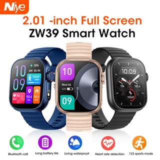 Niye ZW39 นาฬิกาข้อมือสมาร์ทวอทช์ เชื่อมต่อบลูทูธ หน้าจอ 2.01 นิ้ว IP67 กันน้ํา พร้อมไฟฉายวัดอุณหภูมิ สําหรับออกกําลังกาย