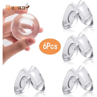 6แพ็คซิลิโคนกันชนประตูผนังป้องกัน/ใสกันชนประตูลูกบิดแผ่น/ยาง…