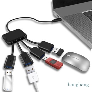 Bang ฮับ USB C 4 พอร์ต Type C USB 2 0 ความเร็วสูง แบบพกพา สําหรับ PC คอมพิวเตอร์ แล็ปท็อป