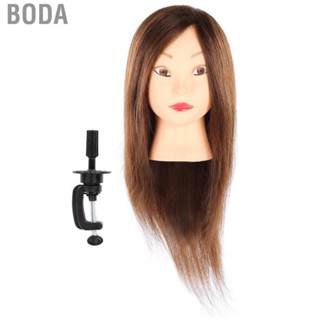 Boda Cosmetology Doll Head  Durable Mannequin Mixed Real Hair for Cutting Heat Modeling Curling Knitting