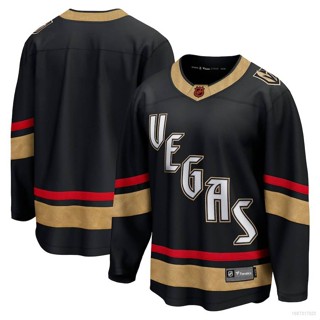 เสื้อกีฬาแขนยาว ลายทีม Ani NHL Vegas Golden Knights Jersey Hockey พลัสไซซ์