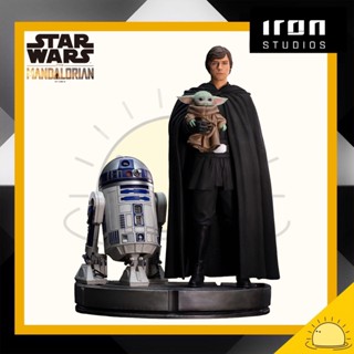 Iron Studios Luke  Skywalker, R2-D2 &amp; Grogu: The Mandalorian Legacy Replica 1/4 Scale