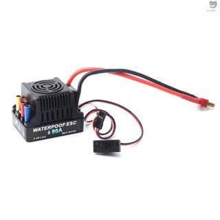 Ctoy ตัวควบคุมความเร็วไฟฟ้า 80A Brushless 2-4S ESC 6V 5A BEC ปลั๊ก T สําหรับรถบังคับ 1/8 1/10