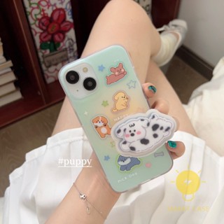 For เคสไอโฟน 14 Pro Max [Cute Puppy Dog] เคส Phone Case For iPhone 14 Pro Max Plus 13 12 11 For เคสไอโฟน11 Ins Korean Style Retro Classic Couple Shockproof Protective TPU Cover Shell