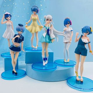 ตุ๊กตาฟิกเกอร์ Rem Ram Sling Dress Nurse Dress 2nd Generation 6 แบบ สําหรับตกแต่ง JTKS