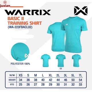 (juxiaoA)เสื้อยืดคอกลม WARRIX BASIC II / สินค้าใหม่พร้อมส่ง