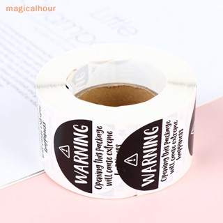 Magicalhour^^ สติกเกอร์ฉลาก ลายคําเตือนน่ารัก สีดํา และสีขาว 500 ชิ้น