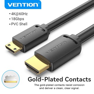 Vention 4K 60HZ UHD สายวิดีโอ HDMI สาย Micro HDMI เป็น HDMI สําหรับแล็ปท็อป ทีวี กล้อง