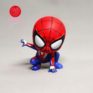 BARRY ตุ๊กตาฟิกเกอร์ Spiderman Kawaii Spiderman ขนาดเล็ก ของเล่นสําหรับเด็ก