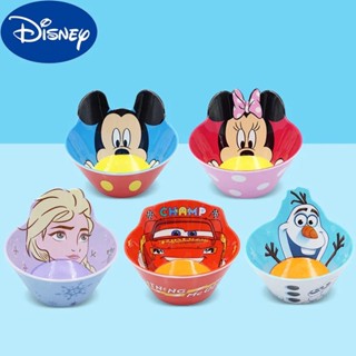 ชามเมลามีน ลายการ์ตูนดิสนีย์ Frozen Olaf Mickey Mouse Minnie Cars Lightning McQueen กันตก สําหรับเด็ก