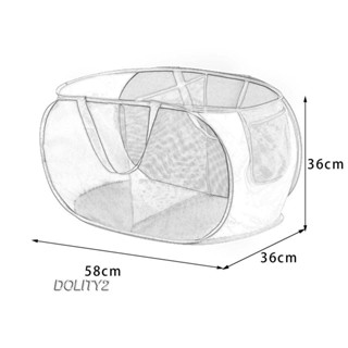 [Dolity2] ตะกร้าตาข่ายซักผ้า พับได้ สําหรับหอพัก ห้องนอน