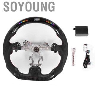 Soyoung Steering Wheels Carbon Fiber Perforated Nappa  Car Wheel Fit for Infiniti G37 2009-2013 direksiyon