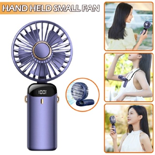 Portable Mini Hand Held Small Folding Desk Fan Cooler Cooling USB Rechargeable