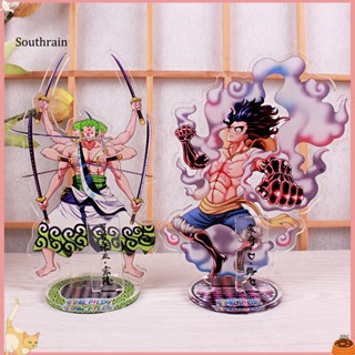 Sta สแตนดี้อะคริลิค รูปการ์ตูนอนิเมะ One Piece Luffy Zoro Nami Sanji Robin ขนาดเล็ก สําหรับตกแต่ง