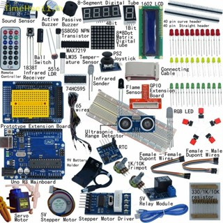 Timehee ชุดเริ่มต้นโปรเจคเตอร์อิเล็กทรอนิกส์ UNO R3 Arduino LCD 1602 Servo DIY สําหรับผู้เริ่มต้น TH