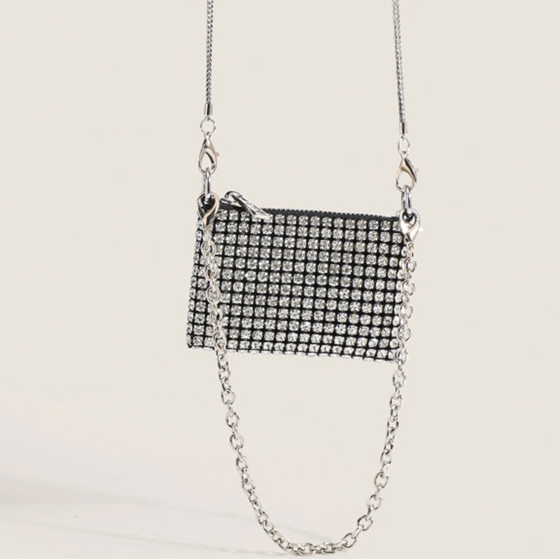 กระเป๋าสะพายไหล่ผู้หญิง Mousoon กระเป๋าคลัทช์ Rhinestone