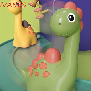 IVANES โมเดลรถยนต์ Brachiosaurus สีเหลือง ของเล่นสําหรับเด็ก