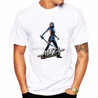 มาใหม่ เสื้อยืด พิมพ์ลายภาพยนตร์ Alita Battle Angel สไตล์ฮาราจูกุ ฮิปฮอป สําหรับผู้ชาย 2019 XS-4XL-5XL-6XL