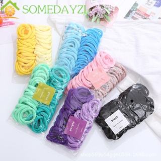 SOMEDAYZL ยางรัดผม แบบยืดหยุ่น สีสันสดใส สไตล์เกาหลี สําหรับเด็กผู้หญิง