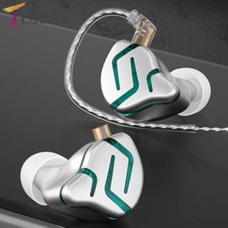 Kz-zes หูฟังตัดเสียงรบกวน HiFi Bass Monitor Earbuds สําหรับเพลง กีฬา เกม