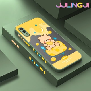 เคสซิลิโคนนิ่ม แบบใส ขอบสี่เหลี่ยม ลายการ์ตูนหมี กันกระแทก สําหรับ Xiaomi Redmi 7 7A