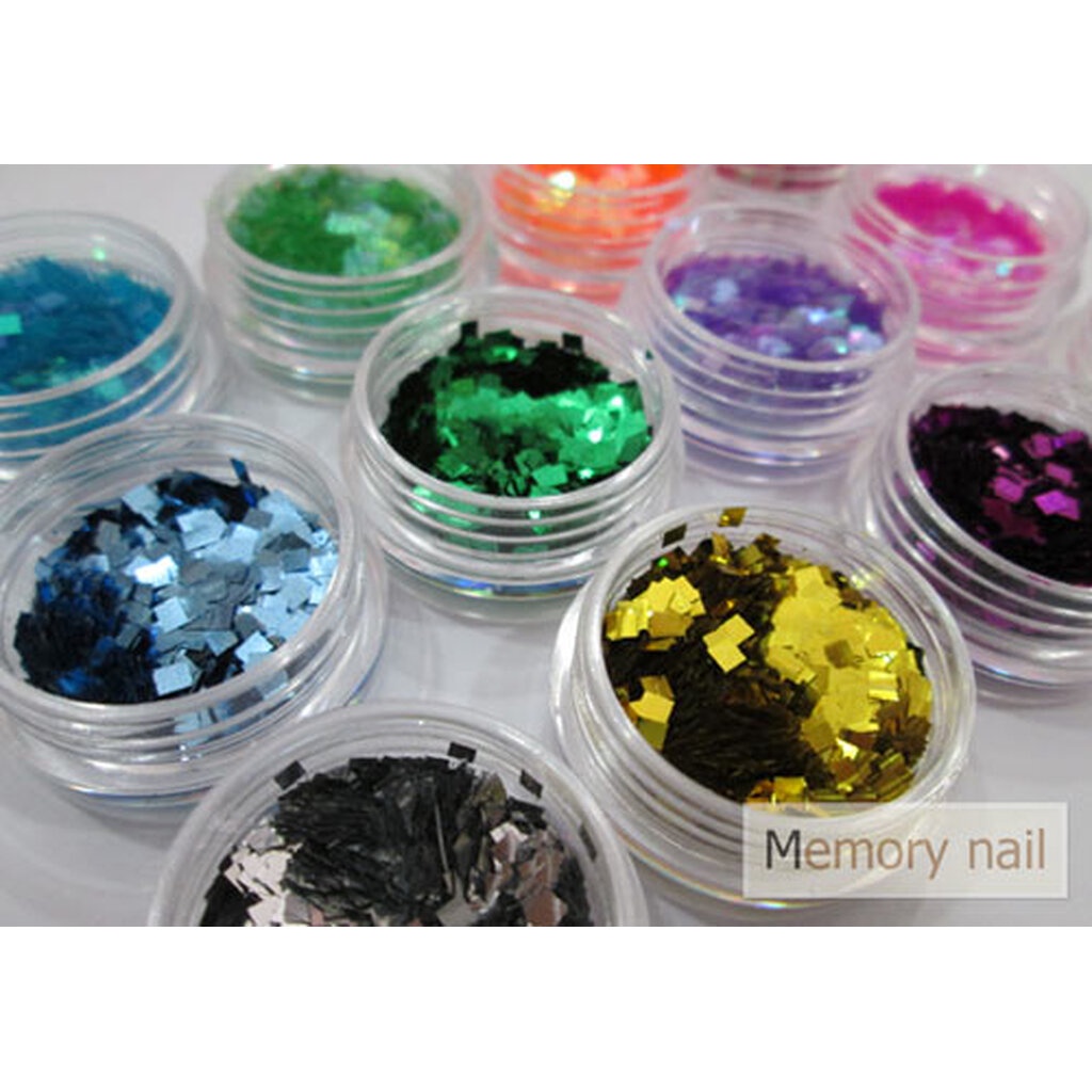 กากเพชร ทรงสีเหลี่ยม 12 สี - รูปที่ 3