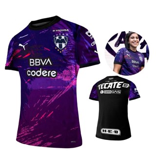 เสื้อกีฬาแขนสั้น ลายทีมชาติฟุตบอล Monterrey 2023 2024 สําหรับผู้หญิง