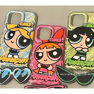 เคสโทรศัพท์มือถือแบบนิ่ม กันกระแทก ลายแว่นกันแดด Powerpuff Girls สําหรับ Iphone 14 13 12pro xsmax 11xr 8plus CEFS