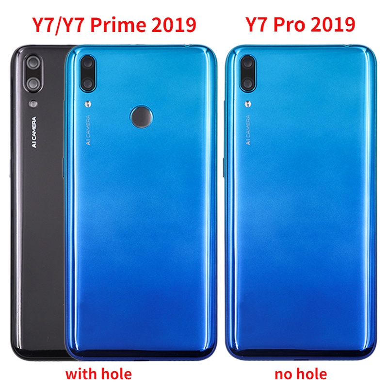 สําหรับ Huawei Y7 Prime Y7 2019 ฝาหลังแบตเตอรี่สําหรับ Y7 Pro 2019 ด้านหลังด้านหลังประตูกรณีเปลี่ยนเ