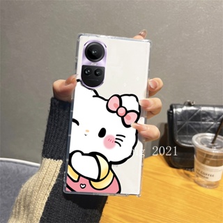 พร้อมส่ง ใหม่ เคสโทรศัพท์มือถือ ซิลิโคนนิ่ม ใส บางมาก กันกระแทก ลายการ์ตูนน่ารัก สําหรับ OPPO Reno10 Reno10 Pro+ Plus 5G OPPO A78 4G 2023 Reno10 Pro 5G