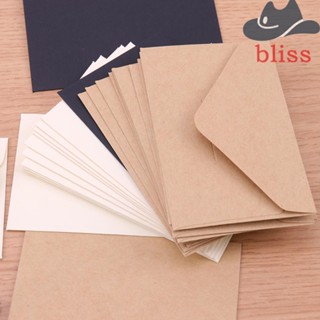 BLISS ซองจดหมายกระดาษเปล่า ขนาดเล็ก สีขาว สีดํา สไตล์ยุโรป จํานวน 20 ชิ้น