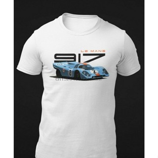  พิมพ์ลาย เสื้อเชิ้ตชาย เสื้อยืดรถกัลฟ์เรซ 917