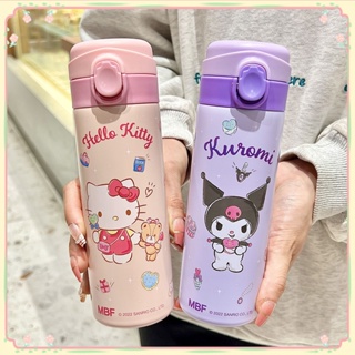 420ml Sanrio กระติกน้ำร้อนคิตตี้ คุโรมิ มายเมโลดี้ ชินนาโมโรล กระติกน้ำความจุขนาดใหญ่ 316 ถ้วยเก็บความร้อนสแตนเลส ของขวัญเด็ก 【sunny】