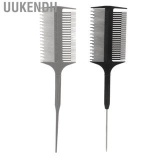 Uukendh Highlighter Comb  Easy To Grip Distribution Pointy Head Stable Hair Double Side for Barber Dyeing