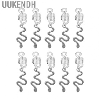 Uukendh Dreadlocks Coil Pendant Safe Snake Shaped Stylish Beard Alloy for Men Party