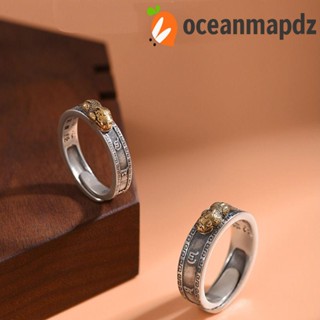 OCEANMAPDZ แหวนคู่รัก นําความมั่งคั่ง นําความมั่งคั่ง เครื่องประดับคู่รักนําโชค ออกแบบดี ให้เป็นของขวัญ สไตล์เรโทร สําหรับเด็กผู้หญิง