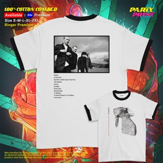 Partyprintstore เสื้อยืดลําลอง แขนสั้น คอกลม พิมพ์ลาย Raglan 3/4 Ringer Tee Band Coldplay Cold Play A Rush of Blood to the Head V 53