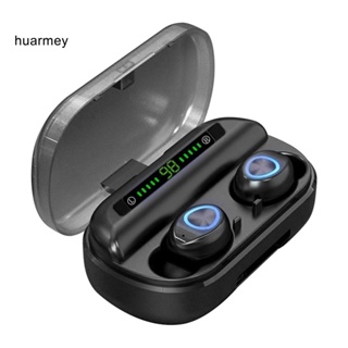 Huarmey V10 หูฟังอินเอียร์ไร้สาย บลูทูธ 50 จอแสดงผล LED ควบคุมแบบสัมผัส